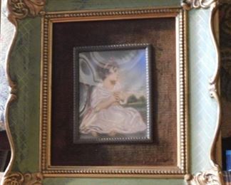Antique Miniature Oil Painting signed Lary (Roland  Lary?)
