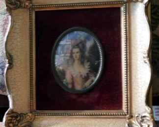 Antique Miniature Oil Painting signed Lary (Roland  Lary?)