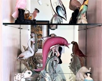 B&G Flamingos, Lenox Elephants and Murano Dolphins