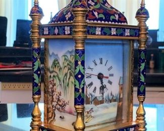 Handpainted Cloissone Clock