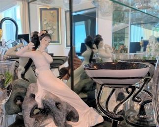 Porcelain and Murano Art Glass