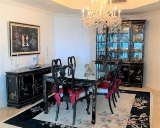 Black Lacquer Dining Room Set