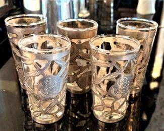 Silver Overlay shot glasses