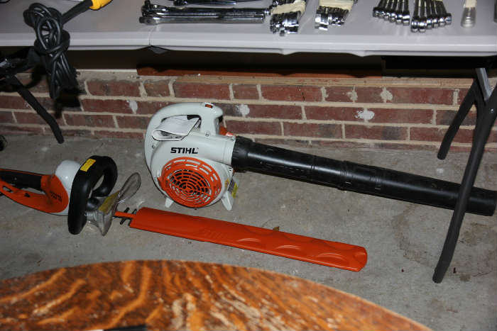 Stihl hedge trimmer and blower