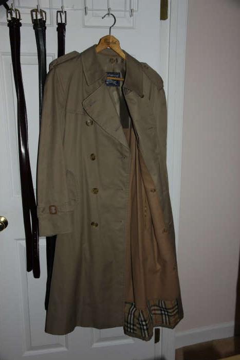Lined Burberry's overcoat