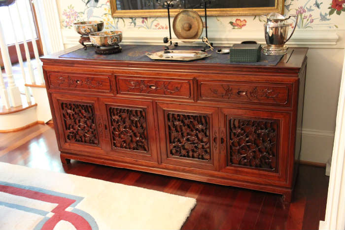 Beautiful Asian-themed side board.