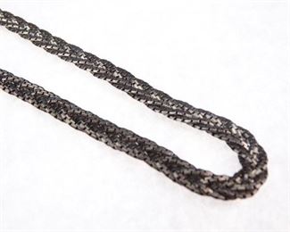.925 Sterling Silver Woven, Flat Box Link