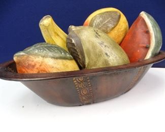 Rustic Metal Fruit Bowl Table Centerpiece