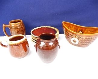 Rustic, Brown, Drip Glazed Pottery Dishware
