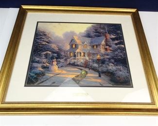 Thomas Kinkade Signed Night Before Christmas Painting