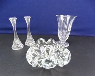 Crystal Vases Candle Sticks