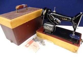 1950s Singer Type 99 Sewing Machine in Brown