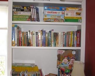 Children's books, games, toys