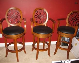 3 swivel bar stools