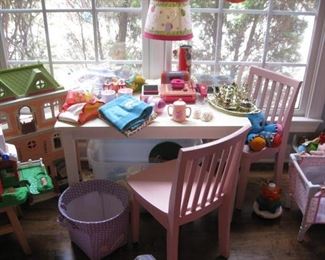 Pottery Barn Kids table and 2 chairs
