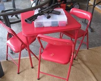 Children's folding table and 3 chairs