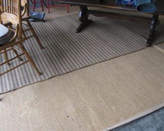 Large jute rug and smaller on top