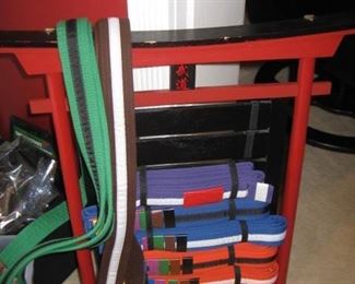 display for martial arts belts