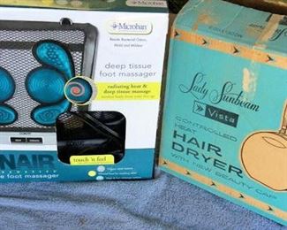 PPT035 Vintage Hair Dryer and Foot Massager