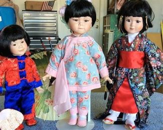 PPT045 Three Vintage China Dolls