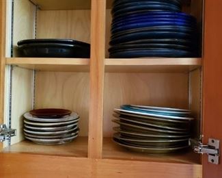 Tons of plates (and tea).