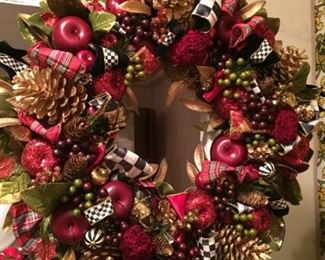 Selection of Holiday Wreaths.