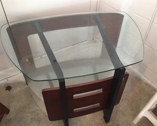 Table with Glass Top.