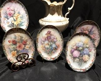 Bradford Exchange Plates Lena Lulus Floral Cameos Collection