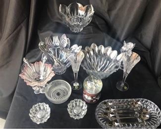 Crystal Collection and Oneida Serving Pieces