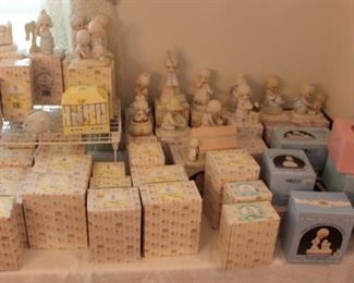 We have a large amount of Precious Moment figurines for sale.  