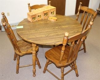 Kitchen table with four chairs.  