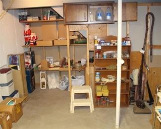 The basement is full of Christmas items, tools, etc.  