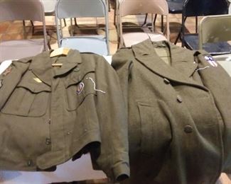 old world war two war uniforms