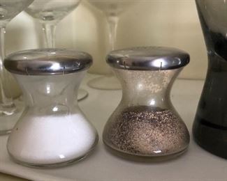 MCM glass salt and pepper shakers - made in Germany