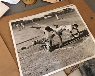 Lots of vintage black and white photos of minor league baseball  