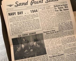 Sand Point Static - Navy air station - Seattle, Washington Newspaper - 1940s