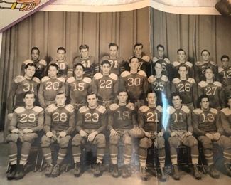 1941 Western High school in Detroit, MI football team black and white photo