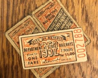 City of Detroit department of street airways one fare ticket