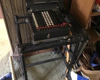Antique adding machine