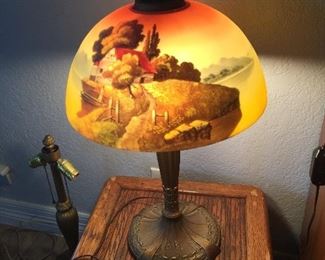 Reverse painted lamp $1500.