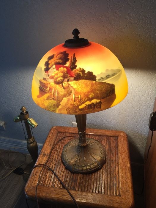 Reverse painted lamp $1500.