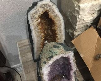 Large Amethyst cluster geode crystal quartz $275 (gold) Large Citrine cluster geode crystal quartz $315