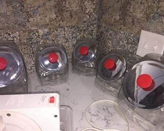 Vintage candy store, glass containers ($15-50)