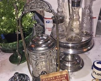 Antique pickle jar $85
Antique condiment caddy $100