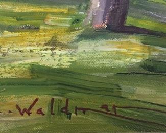 Charles Waldman landscape painter born in California in 1949 painted this beautiful scene placed in a gilded, wooden frame. $500