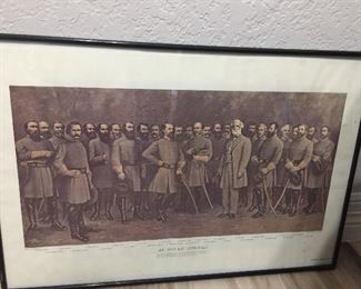 Lee and His Generals copyright 1907 published by Old World Prints G © B.Matthews $200