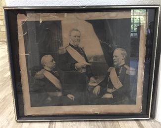 Civil War picture 1891 by DH Anderson published by C. Klackner Gen W. T. Sherman, Gen. Grant, Gen. McClellan $1800