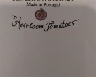 Williams Sonoma Heirloom Tomato plates
