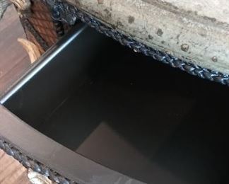 8 drawer rattan and wooden chest