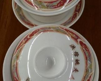 tbs Chinese traditional Gaiwan tea cups saucers and lids